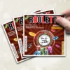 Carte à gratter personnalisée roulette façon casino avec message caché