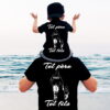 T-shirt "Tel Père, Tel Fils" personnalisé avec les dates de naissance du père et de l'enfant.