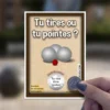Ticket de jeu Pétanque personnalisable au texte de votre choix pour annoncer une grossesse ou toute autre demande.