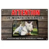 Plaque "Attention au chien" Bull terrier pour sécurisé votre maison