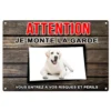 Plaque "Attention au chien, je monte la garde" Labrador