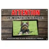 Plaque "Attention au chien" Yorkshire pour sécurisé votre maison