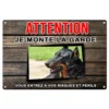 Plaque "Attention au chien" Berger de beauce pour sécurisé votre maison
