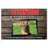 Plaque "Attention au chien" Berger allemand pour sécurisé votre maison