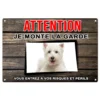 Plaque "Attention au chien" Bichon maltais pour sécurisé votre maison