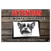 Plaque "Attention au chien" Bouledogue français pour sécurisé votre maison