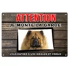 Plaque "Attention au chien" Chow chow pour sécurisé votre maison