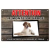 Plaque "Attention au chien" epagneul breton pour sécurisé votre maison