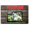 Plaque "Attention au chien" husky pour sécurisé votre maison