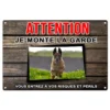 Plaque "Attention au chien" Malinois pour sécurisé votre maison