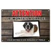 Plaque "Attention au chien" Saint bernard pour sécurisé votre maison
