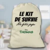 Pochon Kit de survie a offrir a une jeune Papa personnalisable au prénom