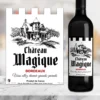 Etiquette personnalisée pour bouteille de vin qui annonce une grossesse ou une futur naissance
