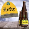 Étiquette pour bouteille de bière personnalisée annonçant une grossesse ou une future naissance ou tout autre bonne nouvelle parodiant la célèbre bière Leffe