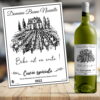 Étiquette personnalisée pour bouteille de vin blanc pour annoncer sa grossesse.