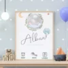 Affiche naissance thème éléphant pour immortaliser l'arrivée de bébé