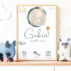 Affiche naissance thème lapin pour immortaliser l'arrivée de bébé