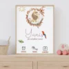 Affiche naissance thème lion pour immortaliser l'arrivée de bébé