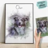 Portrait chien style aquarelle à personnaliser avec la photo de votre animal