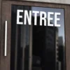 Stickers pour magasin notifiant "Entrée" ou "Sortie"