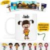 Mug famille - tasse personnalisée personnages enfants - mug incassable en polymère