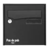 Sticker pour boite aux lettres notifiant "Pas de pub, merci"