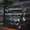 Adhésif de vitrine de magasin pour informer la clientèle des horaires d'ouverture et de fermeture