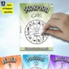 Annonce grossesse originale avec une carte à gratter personnalisé sur le thème de l'astrologie