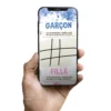 Carte à gratter numérique Morpion pour annoncer si c'est une fille ou un garçon