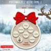 Boule de noël personnalisée au membre de la famille, de 1 à 10 personnes personnalisable