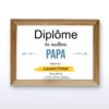 Diplome personnalisé du meilleur papa à personnaliser