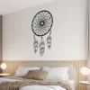 Sticker d'un attrape rêves noir ou blanc pour décoration de chambre