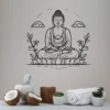 Sticker mural d'un bouddha pour décorer les murs de sa maison