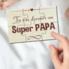 Puzzle en bois personnalisé pour annoncer une grossesse au papa