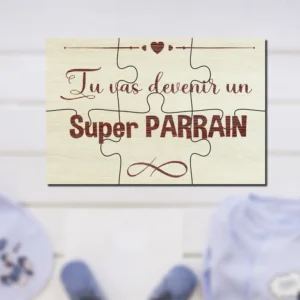 Panneau En Bois Annonce Grossesse Pour Papa - 'Salut Papa' Avec Test De Grossesse - Cadeau Révélation Bébé, Souvenir émouvant