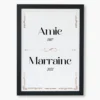 Affiche pour demander en marraine son amie, personnalisable aux années de rencontre