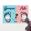 Carte à gratter Garçon ou Fille pour annoncer le sexe du bébé
