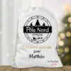 Hotte de Noël personnalisée au prénom de l'enfant
