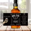 Etiquette bouteille whisky personnalisée parodiant jack daniels en Jack a dit tu vas être papa ou tout autre bonne nouvelle