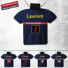 Porte-clés pompier en forme de tee shirt personnalisable du prénom et du grade du sapeurs-pompiers