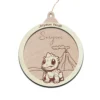 Boule de Noël Dinosaure personnalisée au prénom de l'enfant