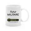 Tasse futur millitaire avec un barre de chargement notifiant "en cours de chargement"