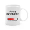 Tasse future infirmière avec une barre de chargement qui stipule "En cours de chargement"