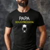 Tee shirt "Papa sous pression" avec une illustration de biere pour un brin d'humour.