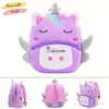 Sac à dos licorne personnalisable au prénom de l'enfant, sac adapté pour l'école maternelle ou la crêche.