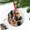 Boule de Noël avec photo personnalisée de 7,6 cm en bois.