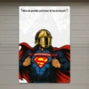 Plaque en aluminium d'un sapeurs-pompiers déguisé en superman avec citations élogieuses à personnaliser
