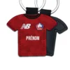 Porte-clés en forme de tshirt sur le théme du football et de l'équipe du Losc personnalisable au prénom du supporter.
