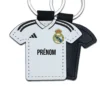 Porte-clés en forme de tshirt sur le théme du football et de l'équipe du Real madrid personnalisable au prénom du supporter.