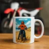Mug motocross à personnalsier au prénom et numéro fétiche du pilote